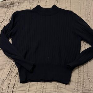 Valerie Stevens blue Turtleneck Sweater wool
